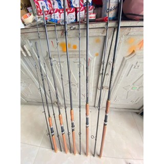 Cần câu 2 khúc ENGETSU  cán gỗ câu sông, hồ, lăng xê, biển...