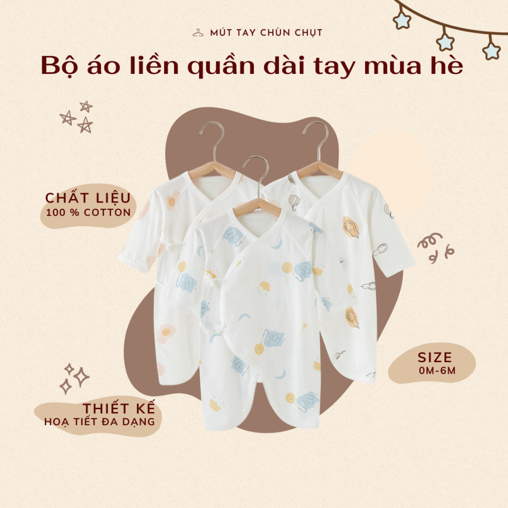 Bodysuit Cho Bé Sơ Sinh Cotton | Bodysuit Cho Bé Trai Mùa Đông Phong Cách Hàn Quốc | Bodysuit Cho Bé