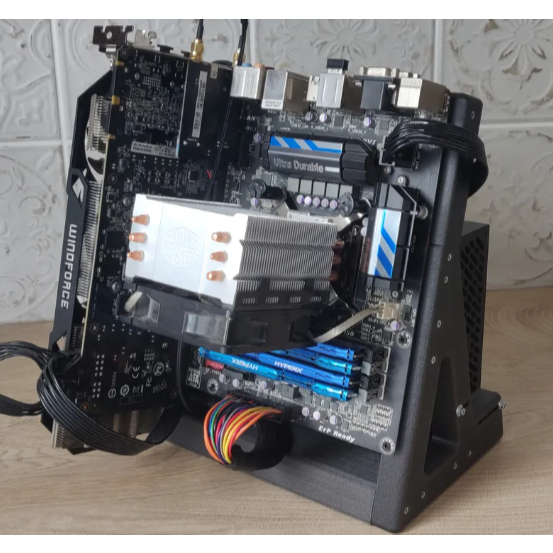 khung vỏ case máy tính atx, bench atx hỗ trợ nguồn atx