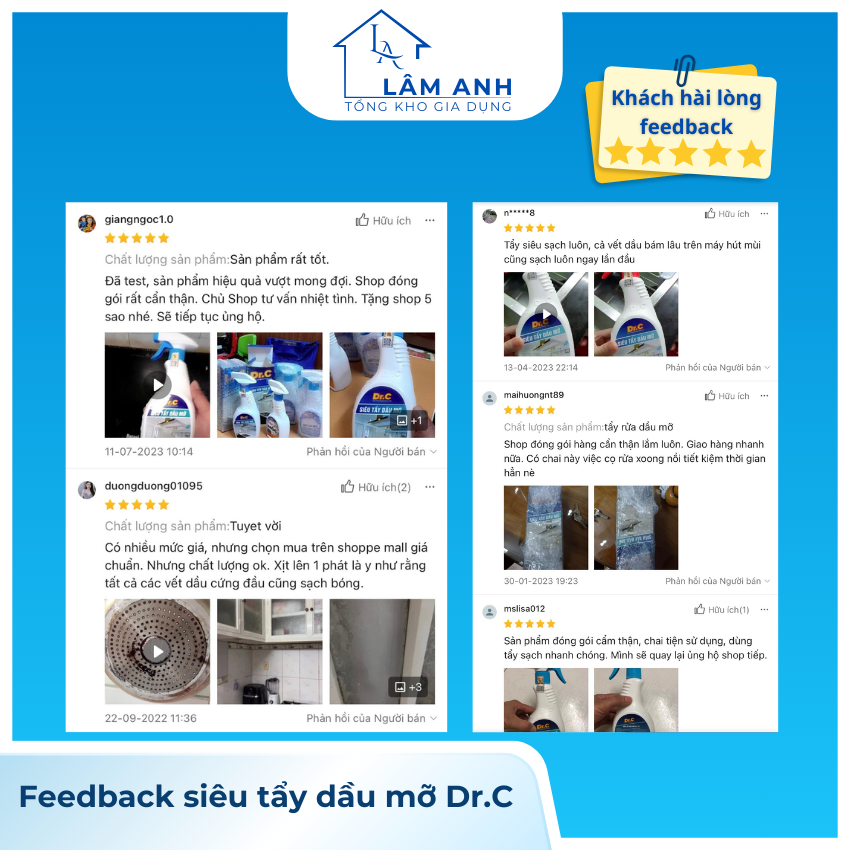 Siêu tẩy dầu mỡ Dr.C chính hãng, làm sạch nhà bếp, tẩy sạch lưới lọc máy hút mùi, mặt bếp ga, bếp từ, tường | BigBuy360 - bigbuy360.vn