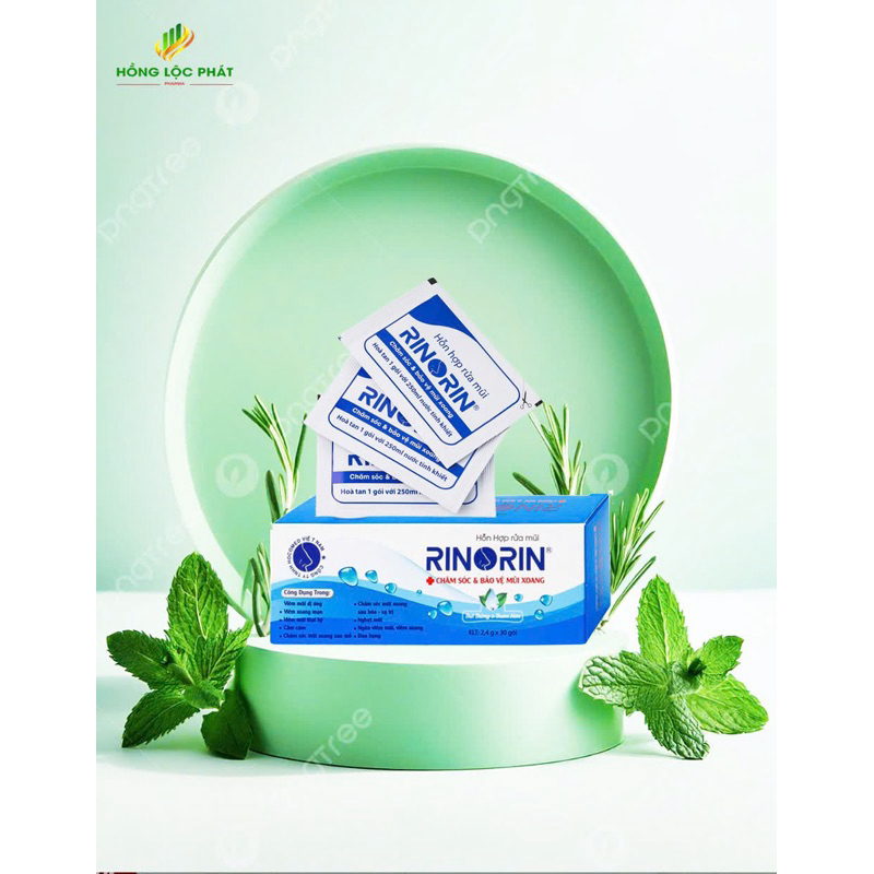 RINORIN (Bình + 30 gói muối rửa) HOẶC (Hộp 30 gói muối) - Bộ rửa mũi xoang kèm 30 gói hỗn hợp rửa mũ