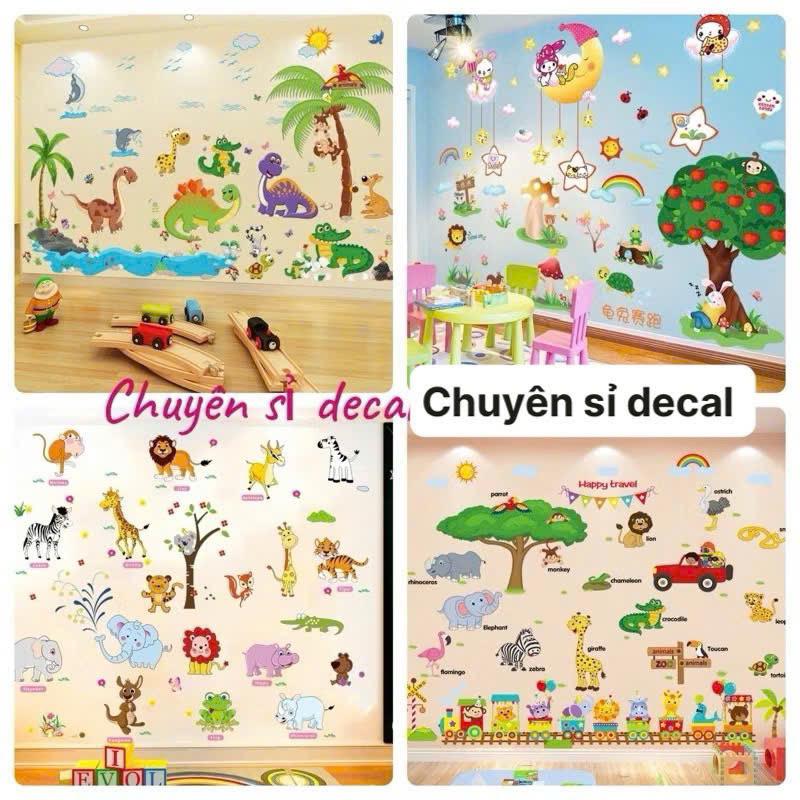 Decal Dán Tường Cho bé yêu ( NHIỀU MẪU ) trang trí phòng ngủ cho bé , lớp học