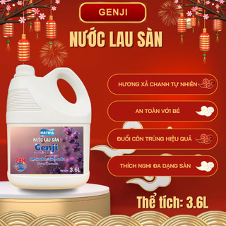  Nước Lau Sàn Nhà GENJI Can 3,6L Hương Sả Chanh Hương Quế Hương Lavender Lau Sàn Đuổi Muỗi Diệt Khuẩn 