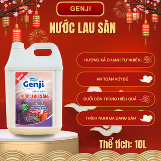 Nước Lau Sàn Nhà GENJI Can 10L Hương Sả Chanh Hương Quế Hương Lavender Lau Sàn Đuổi Muỗi Diệt Khuẩn 