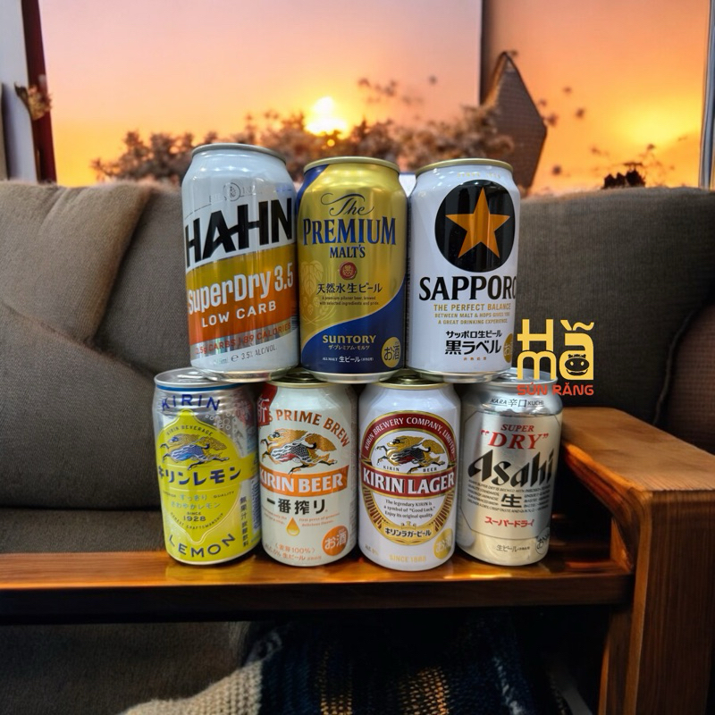 Bia của hãng hàng không Nhật - Ashahi, Sapporo, Kirin, Suntory The Premium 350ml