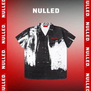 Áo sơ mi tay ngắn họa tiết nam nữ NULLED local brand đủ size Glitch Shirt | N-S2