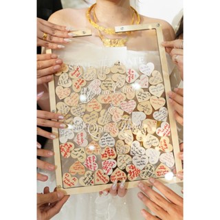 Khung ký tên đám cưới trong suốt phong cách châu âu, bảng hiệu đám cưới sáng tạo