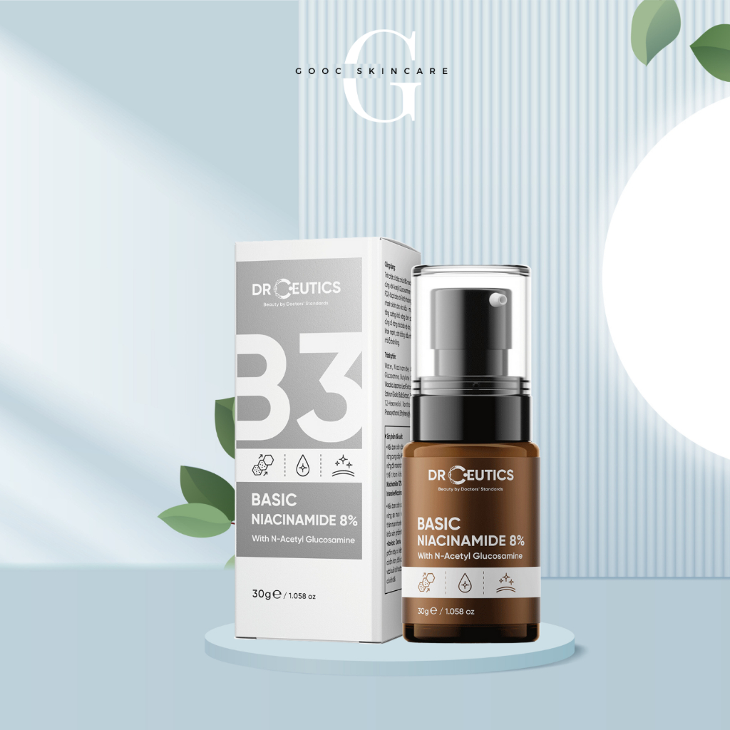 Serum DrCeutics B3 Niacinamide Basic 8% Dành Cho Da Dầu Mụn