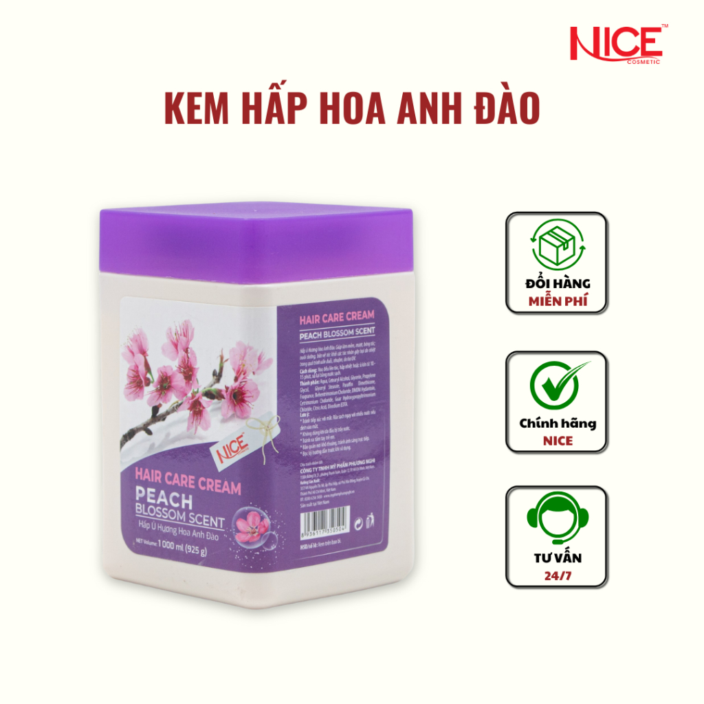Dầu Hấp Ủ Tóc Hương Hoa Anh Đào Nice 1000ml
