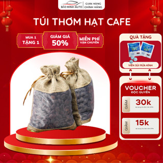 Túi thơm hạt cà phê treo xe ô tô BAOMINH rang mộc nguyên chất khử mùi ô tô, phòng ngủ, phòng làm việc