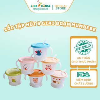  Cốc Tập Uống 3 Giai Đoạn MUMBEBE Cho Bé Có Vạch Chia 160ml Bình Tập Hút Nước Cho Bé Ăn Dặm 