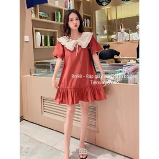 RN98_Rập giấy may váy cổ sen đuôi cá nữ