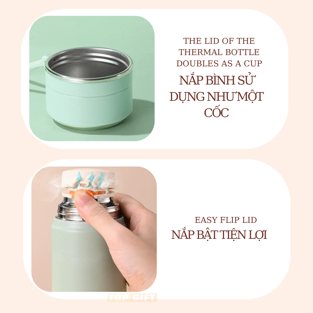 Bình giữ nhiệt ChipLife 500ml khắc tên theo yêu cầu BQ316 lõi inox 316 không gỉ an toàn sức khỏe | BigBuy360 - bigbuy360.vn