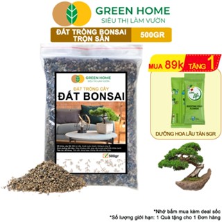 Đất Trồng Cây Bonsai Greenhome, Bao 500GR, Promix, Trộn Sẵn, Giữ Ẩm Tốt, Thoáng Khí, Rễ Tốt