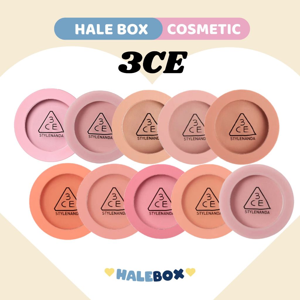 Phấn Má Hồng 3CE Face Blush 5.5g [Nude Peach- Mono Pink- Rose Beige-City Mauve-Kinda Shy]