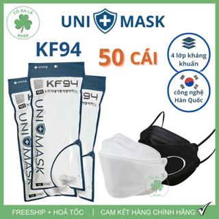 [Set 100 Cái] Khẩu Trang KF94 UNI MASK 4 Lớp Dày Dặn Chính Hãng 4D Hàn Quốc Kháng Khuẩn, Lọc Bụi Mịn