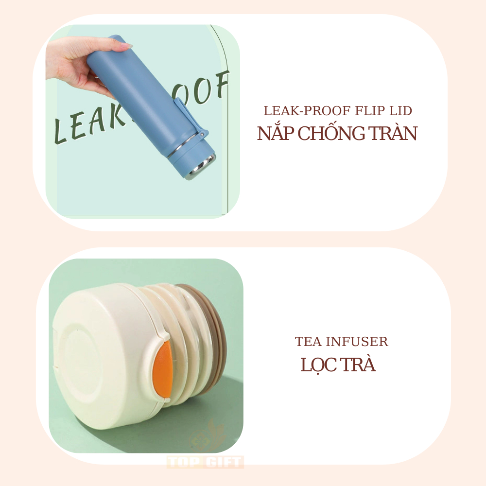 Bình giữ nhiệt SUS316 TopGifts BQ316P dung tích 500ml-600ml khắc tên theo yêu cầu | BigBuy360 - bigbuy360.vn