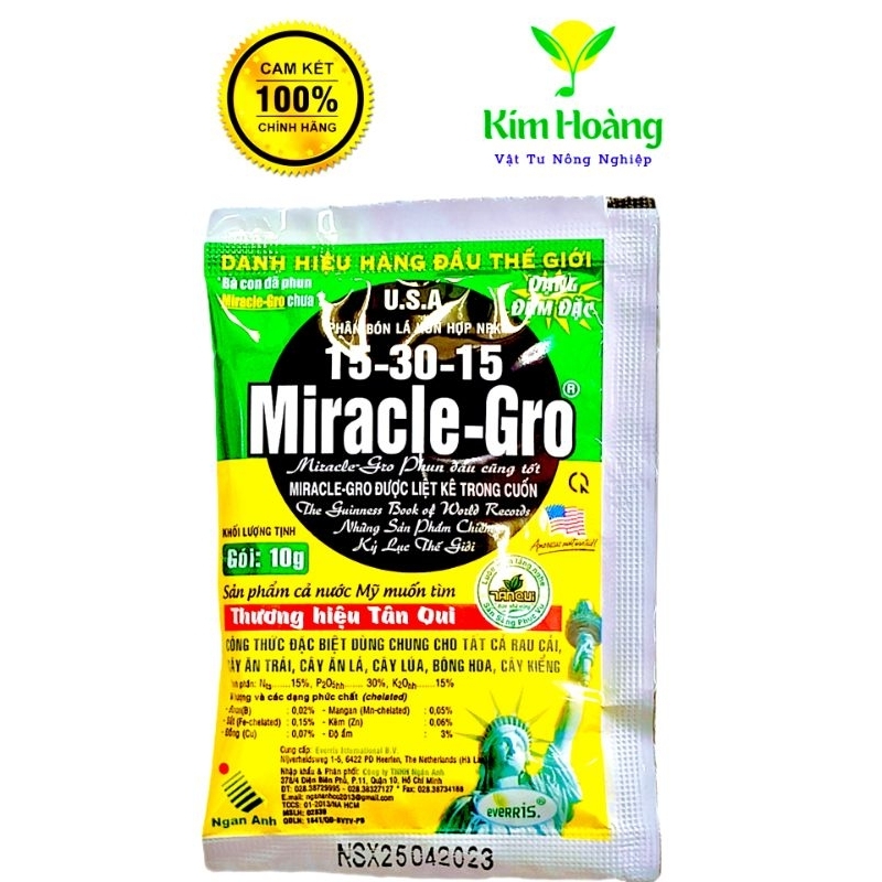 Miracle Gro 15-30-15 kích ra hoa gói 10 gram