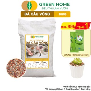 Đá Cầu Vồng Trồng Sen Đá Greenhome, Bao 10kg, Kích Rễ, Đậm Màu, Thoát Nước, Rải Bề Mặt Tăng Thẩm Mỹ