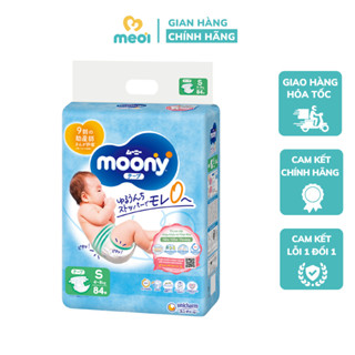 Tã/Bỉm dán Moony nhập khẩu size S cho bé từ 4-8kg