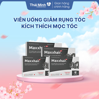 Combo Maxxhair Thái Minh - Hỗ trợ ngăn ngừa rụng tóc, hói đầu, kích thích mọc tóc chắc khỏe - Hộp 30 viên