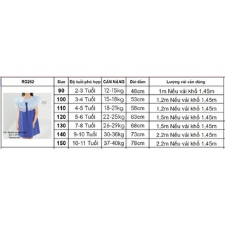 RG262_Rập giấy may đầm cổ bèo bé gái