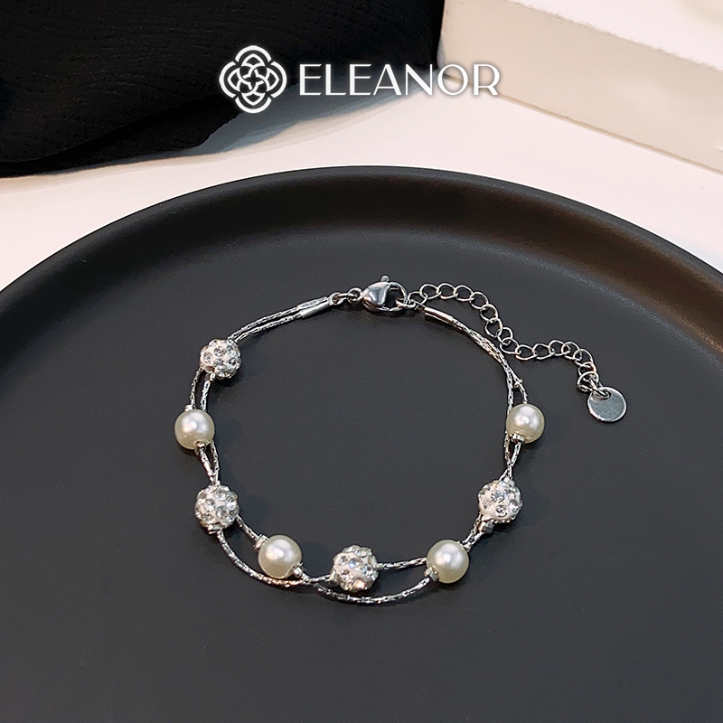 Vòng tay nữ layer Eleanor Accessories đính charm bi basic phụ kiện trang sức lắc tay 9211