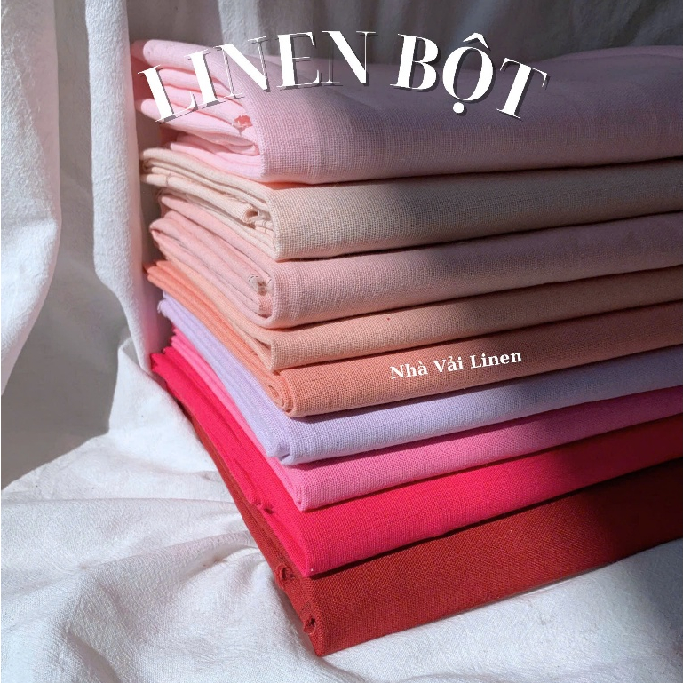 Vải Linen Bột (Tone Hồng) - Nhà Vải Linen Mềm Mại Độ Dày Vừa Đủ Chất Liệu An Toàn Cho Da