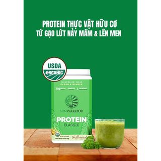 Bột Protein Thực Vật Hữu Cơ lên men SunWarrior 750g - vegan/ gym