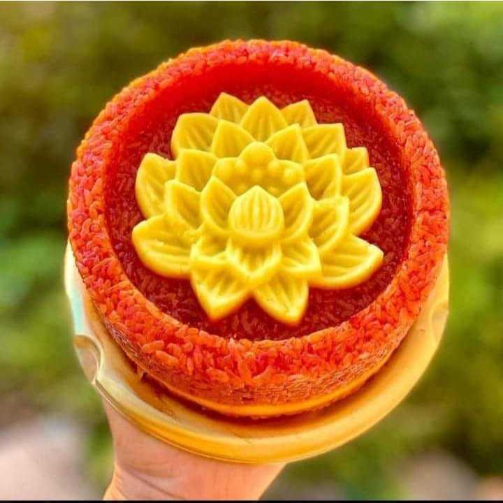 Khuôn Ấn Xôi Tròn 14Cm Hình Hoa Sen Hoa Hình Chữ