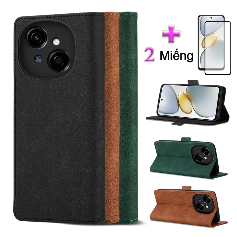 Bao Da 2 Trong 1 Dành Cho Điện Thoại Di Động Tecno Spark Go 1 20 Pro Plus GO 2024 20 20C Pova 5 Camon 30 Bao Da