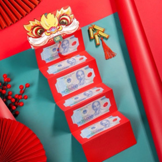 Bao lì xì xếp ngăn, bao lì xì sáng tạo Tết 2025 sang trọng, cao cấp TINAMO