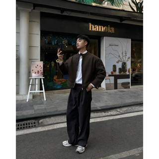 Áo khoác nam chất dạ trần bông màu nâu Aroma Jacket by Scott Sor