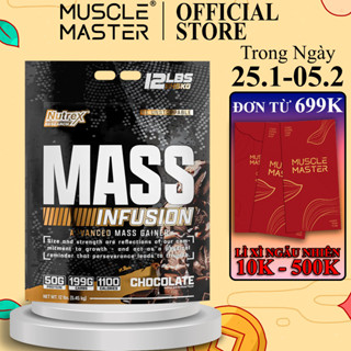 [TẶNG BÌNH] Sữa Tăng Cân Và Cơ Nạc Cao Cấp NUTREX MASS INFUSION 12LBS ( 5.4KG )