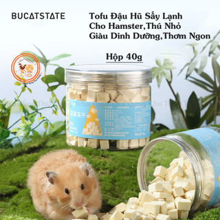 Đậu Hũ Tofu Bucatstate Sấy Lạnh Dinh Dưỡng Cho chuột hamster mini,bear,sóc bay,rat,mice,nhím,thú nhỏ,thơm ngon hộp 40g