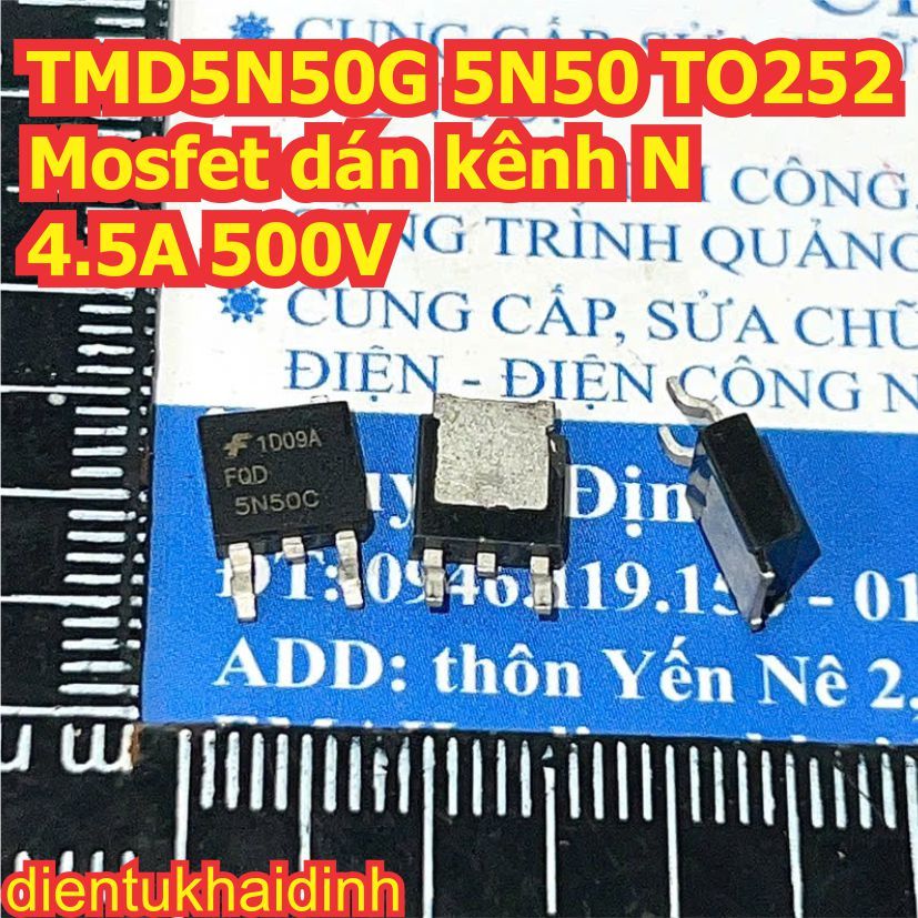 5 con TMD5N50G 5N50 TO252 Mosfet dán kênh N 4.5A 500V kde2782