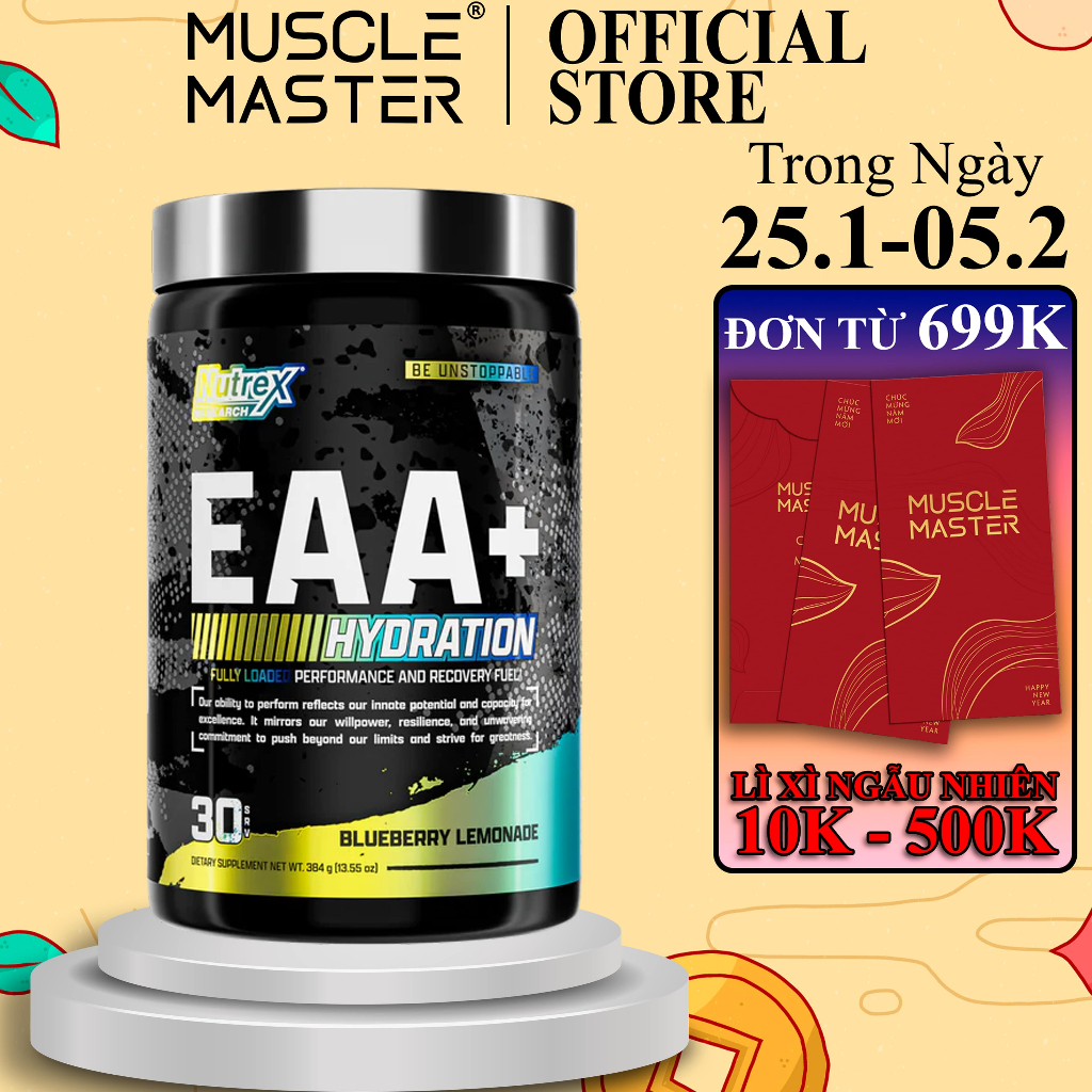 Thực Phẩm Bổ Sung Siêu Phục Hồi Cơ Nutrex EAA + Hydration 30 Lần Dùng