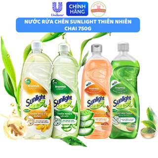  Nước Rửa Chén Bát Sunlight Thiên Nhiên Lô Hội | Trà Xanh | Gừng | Bồ Hòn | Chanh Vàng - Chai 750G 