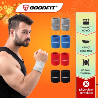 Băng cổ tay thấm mồ hôi GoodFit GF303W băng tay thể thao tập Gym, cầu lông, Tennis
