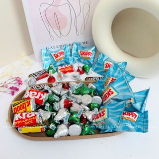TÁCH LẺ Kẹo Socola Mỹ Hershey's Kisses Nhiều Vị Thơm Ngon