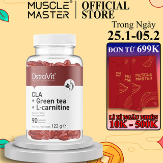   CHÍNH HÃNG  Viên Giảm Mỡ Tự Nhiên Ostrovit CLA + Green Tea + L-Carnitine 90 Viên 
