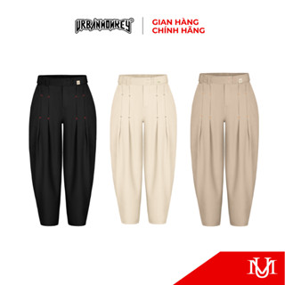Quần Wide Leg URBAN MONKEY Pleated Wide Leg Pants Cotton Lạnh Nam Nữ 3 Phối Màu