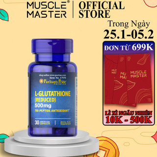  Viên Uống Trắng Da Giảm Nám Thải Độc Gan Puritan's Pride L-Glutathione 500mg 30 Viên 