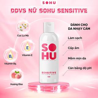 Dung Dịch Vệ Sinh Phụ Nữ SOHU Sensitive 180ml – Không Gây Kích Ứng, Làm Dịu Da, Giảm Ngứa Vùng Kín