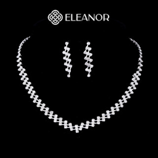 Dây chuyền bông tai nữ Eleanor Accessories bộ trang sức đính đá cao cấp phụ kiện trang sức 5122