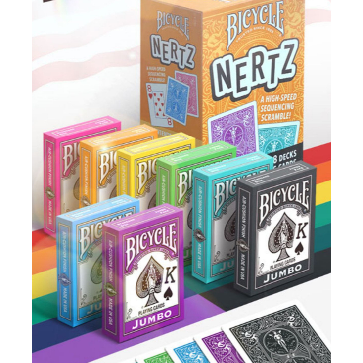 Set 8 bộ bài tây NERTZ Bicycle Jumbo Index Playing Card [ Hàng Mỹ ]