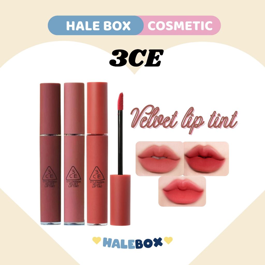 Son Kem Lì 3ce Velvet Lip Tint 4g - Definition- Bitter Hour- Walk N Talk- Speak Up - Cashmere Nude