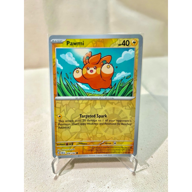 Thẻ Pokemon tcg Pawmi 056/142 Reverse Holo chính hãng