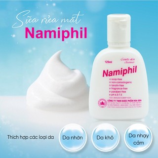 Sữa rửa mặt Namiphil 125ml thích hợp các loại da nhờn da khô da nhạy cảm Namex Pharma