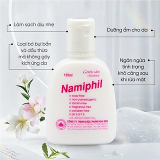 Sữa rửa mặt Namiphil 125ml thích hợp các loại da nhờn da khô da nhạy cảm Namex Pharma